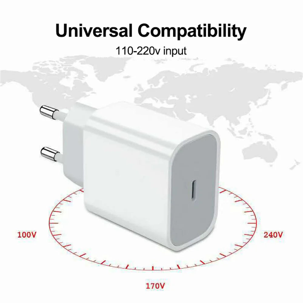 20W PD Fast Charger Quick Charging For iPhone 16 15 14 13 Pro Max Plus