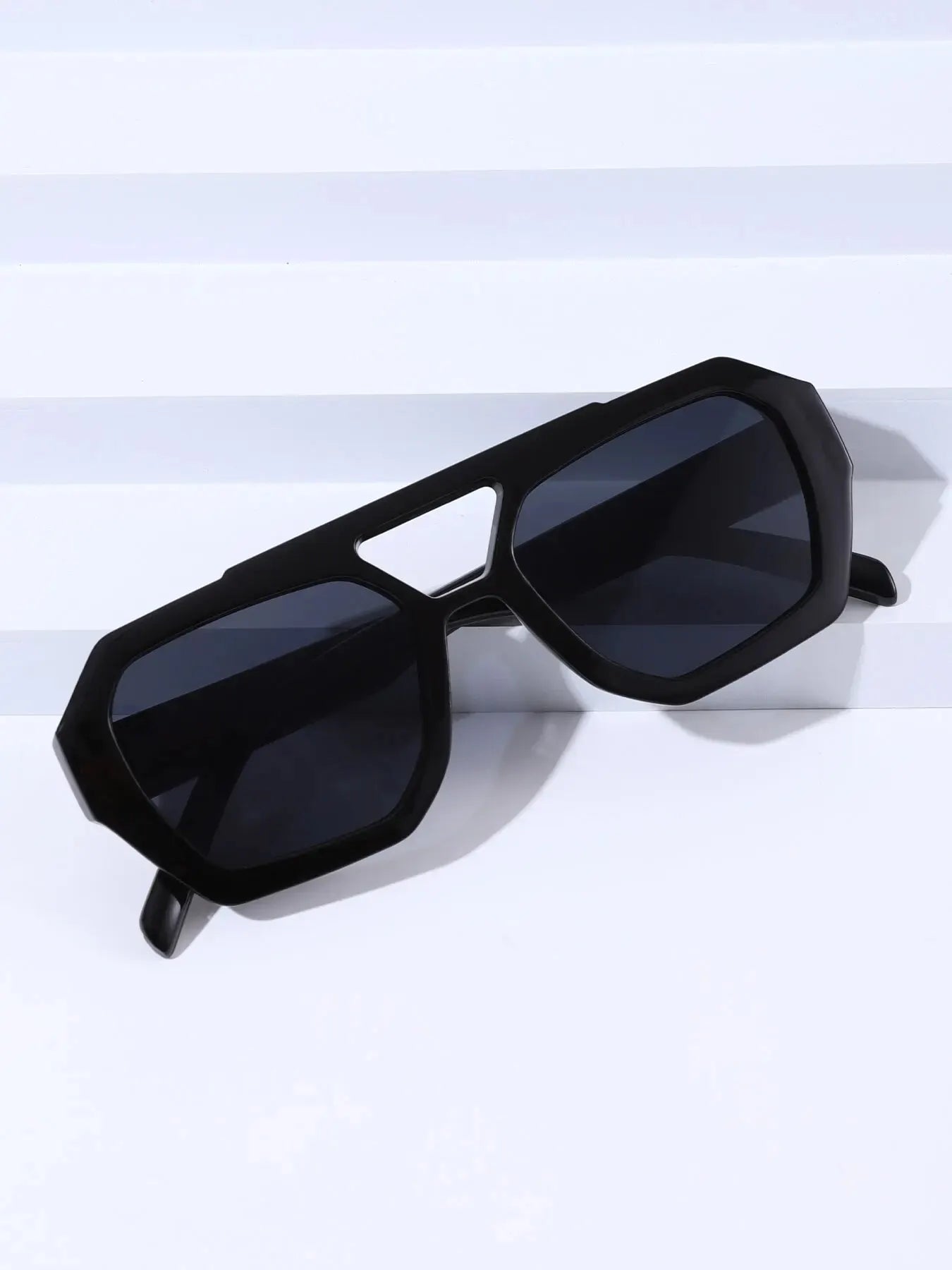 Retro Double Beam Irregular Sunglasses Bold & Unique Eyewear for Women