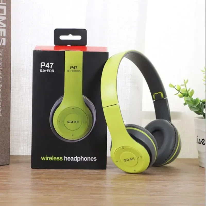 Bluetooth 5.0 Wireless Headphone Foldable HIFI Stereo Bass Earphone Kid Girl Helmet Gift With Mic USB Adaptor For iPhone TV Game