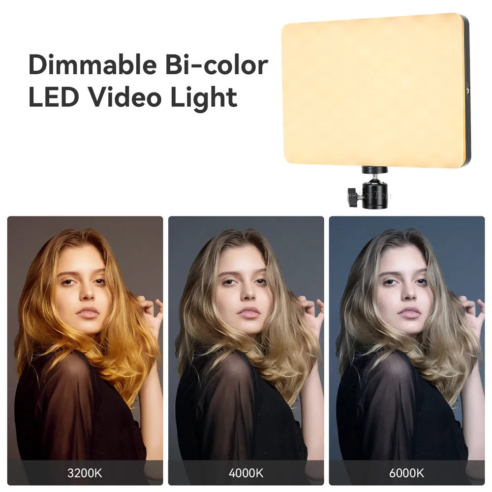 LED Photography Video Light Panel 8/12 Inch Lighting Photo Studio Lamp Kit For Shoot Live Streaming Youbube With Tripod Stand