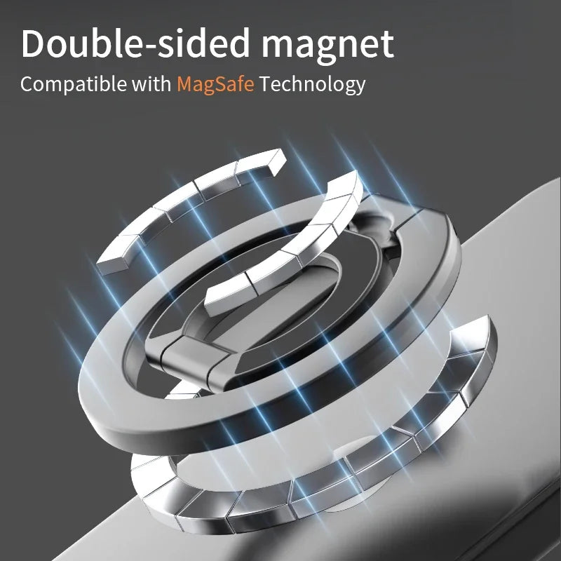 Phone Ring Holder MagSafe Double Sided Magnetic Portable Folding Cellphones Stand Phone