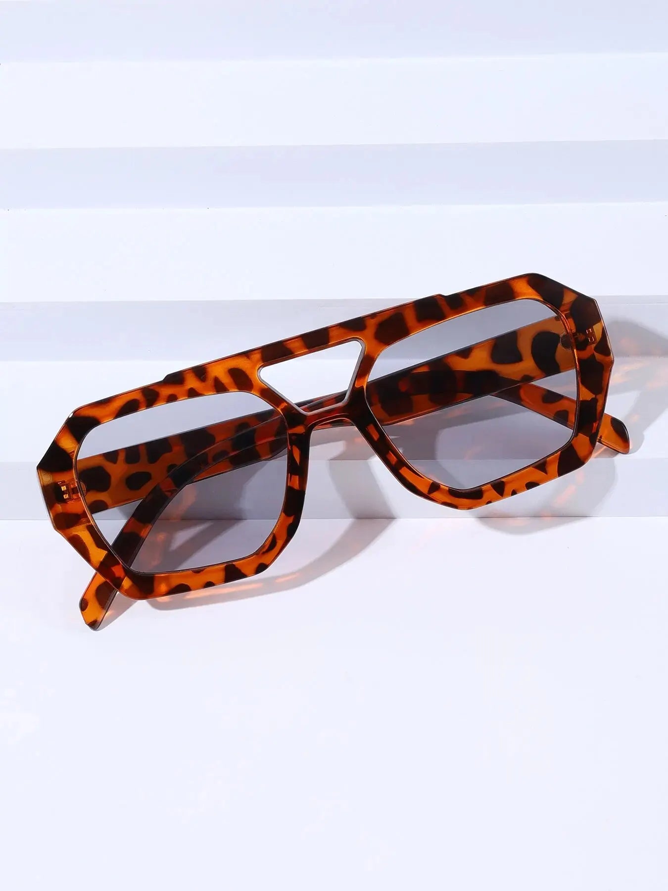 Retro Double Beam Irregular Sunglasses Bold & Unique Eyewear for Women