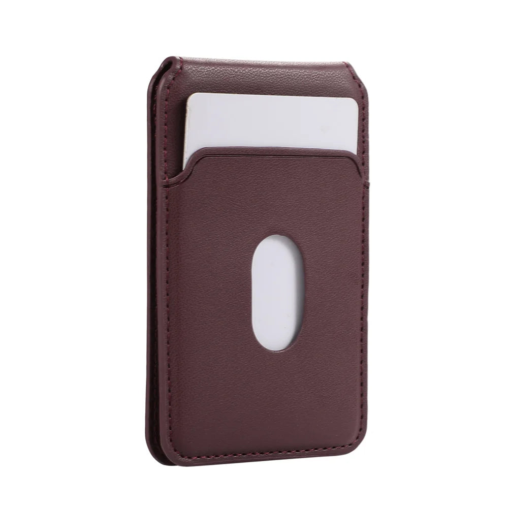 Magnetic Leather Card Holder Wallet for iPhone 16-12 Pro Max Apple Magsafe Phone Bag Cover with MagSafe Magnet