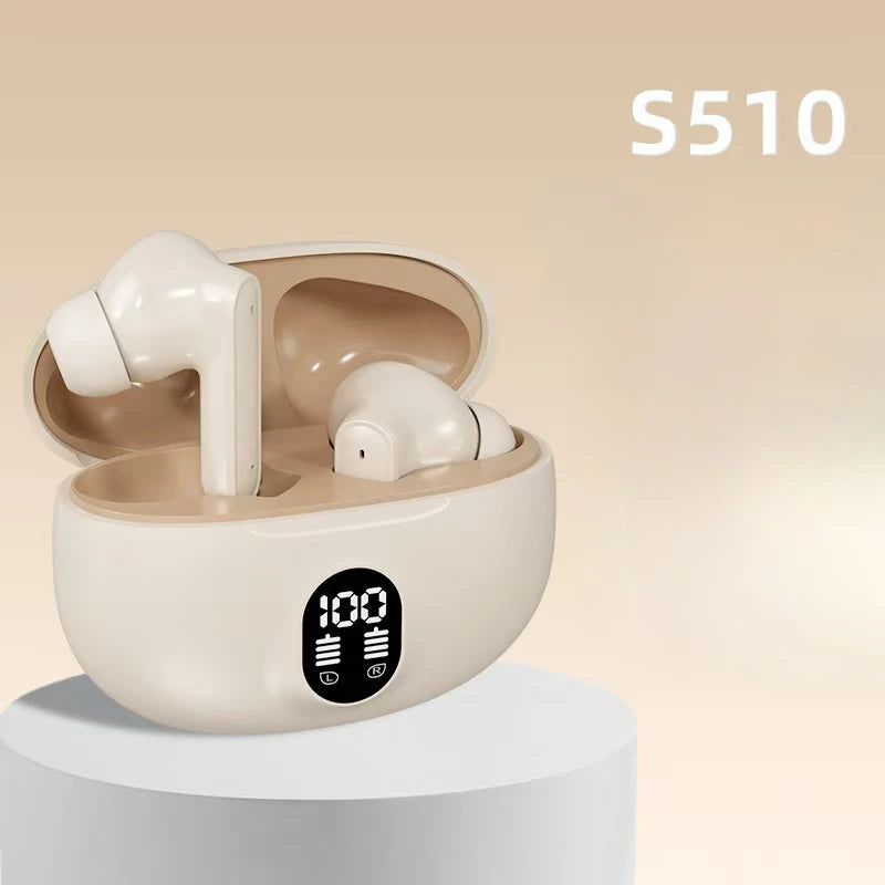 Wireless Headphones S510 TWS LED Power Earphones Digital Display Headset Stereo Sound Bluetooth-compatible 5.3 Xiaomi