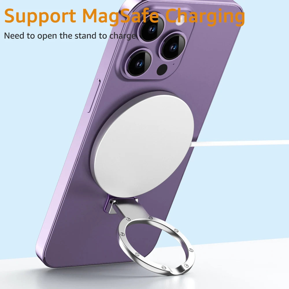 Universal Magnetic Cell Phone Ring Holder Foldable MagSafe