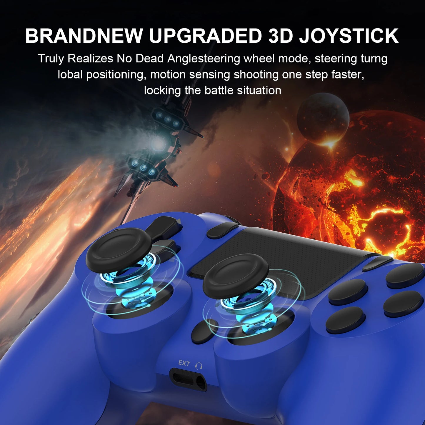 Touchpad Wireless Controller Bluetooth Dual Vibration No Delay Gamepad