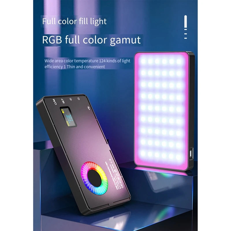 LED Video Fill Light 4000Mah Battery Rechargeable Video RGB  Light Used For Photography Video