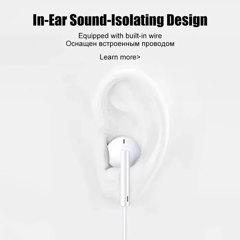 Headphones Original For Apple iPhone 16-11 Pro Max Earphones XR X XS 8 Plus Bluetooth Wired Earbuds Headset Accessories