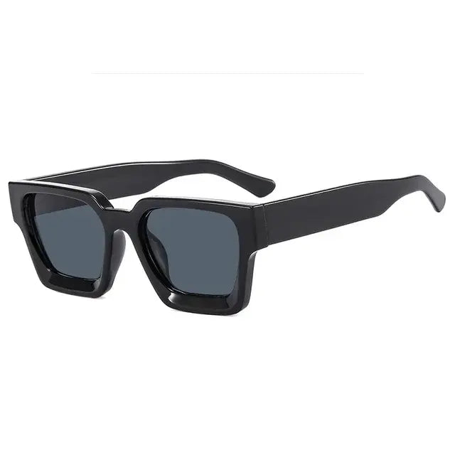 Sunglasses Retro Square for Women Men Thick Frame