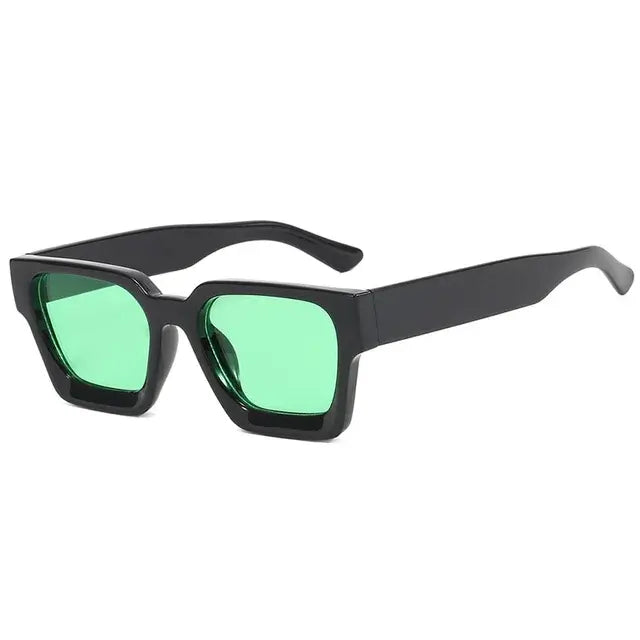 Sunglasses Retro Square for Women Men Thick Frame