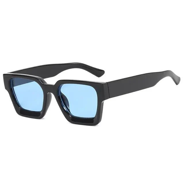 Sunglasses Retro Square for Women Men Thick Frame