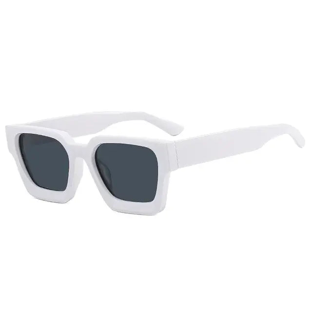 Sunglasses Retro Square for Women Men Thick Frame