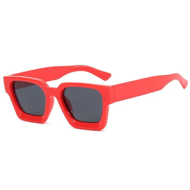 Sunglasses Retro Square for Women Men Thick Frame