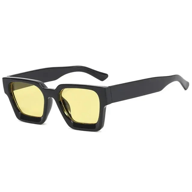 Sunglasses Retro Square for Women Men Thick Frame